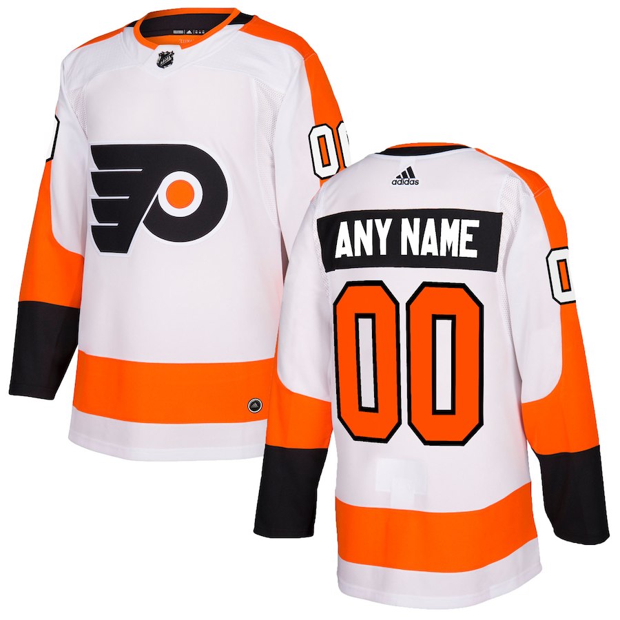 Men NHL adidas Philadelphia Flyers White Authentic Custom Jersey->customized nhl jersey->Custom Jersey